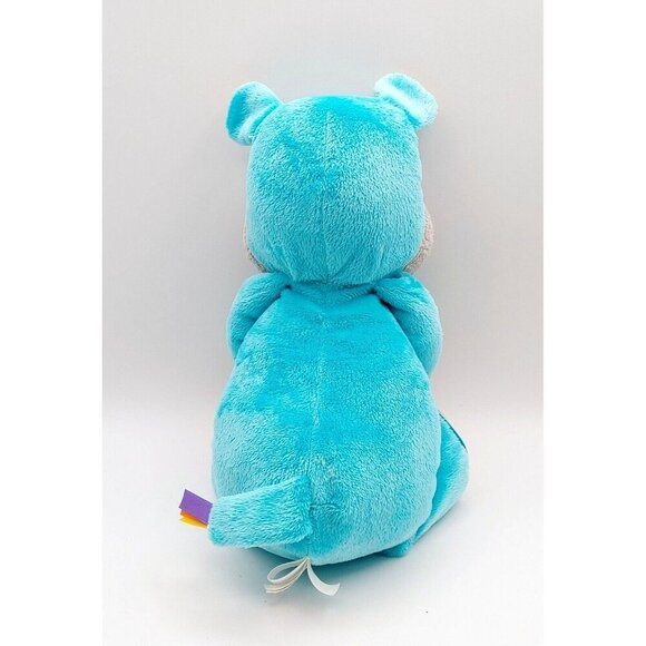 Manhattan Toy Co Blue Gray Hippo Holding Circle Rattle Plush  15" - Picture 3 of 4